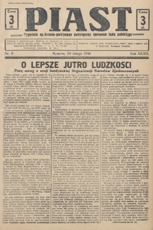 Piast : tygodnik społeczno-polityczny poświęcony sprawom ludu polskiego. 1946, nr 8