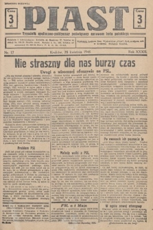 Piast : tygodnik społeczno-polityczny poświęcony sprawom ludu polskiego. 1946, nr 17