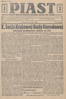 Piast : tygodnik społeczno-polityczny poświęcony sprawom ludu polskiego. 1946, nr 19