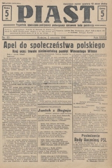 Piast : tygodnik społeczno-polityczny poświęcony sprawom ludu polskiego. 1946, nr 35