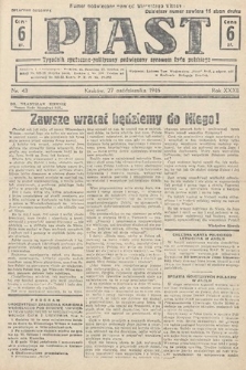 Piast : tygodnik społeczno-polityczny poświęcony sprawom ludu polskiego. 1946, nr 43