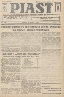 Piast : tygodnik społeczno-polityczny poświęcony sprawom ludu polskiego. 1946, nr 49