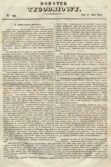 Dodatek Tygodniowy przy Gazecie Lwowskiej. 1851, nr 20