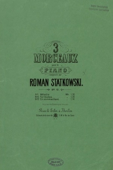 3 Morceaux : pour le piano. Op. 12 no. 2, Fariboles