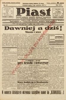 Piast : tygodnik polityczny, społeczny, oświatowy i gospodarczy poświęcony sprawom ludu polskiego. 1937, nr 47