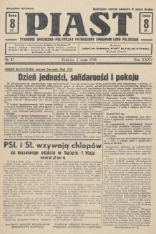 Piast : tygodnik społeczno-polityczny poświęcony sprawom ludu polskiego. 1948, nr 17