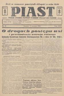 Piast : tygodnik społeczno-polityczny poświęcony sprawom ludu polskiego. 1948, nr 35