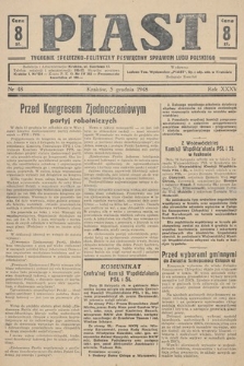 Piast : tygodnik społeczno-polityczny poświęcony sprawom ludu polskiego. 1948, nr 48