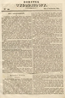 Dodatek Tygodniowy przy Gazecie Lwowskiej. 1851, nr 40