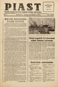 Piast : tygodnik społeczno-polityczny poświęcony sprawom ludu polskiego. 1949, nr 3