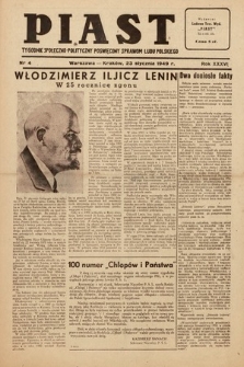 Piast : tygodnik społeczno-polityczny poświęcony sprawom ludu polskiego. 1949, nr 4