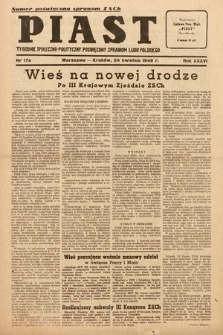 Piast : tygodnik społeczno-polityczny poświęcony sprawom ludu polskiego. 1949, nr 17a