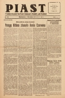 Piast : tygodnik społeczno-polityczny poświęcony sprawom ludu polskiego. 1949, nr 19