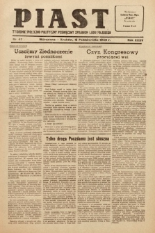 Piast : tygodnik społeczno-polityczny poświęcony sprawom ludu polskiego. 1949, nr 42