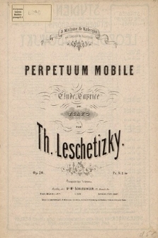 Perpetuum mobile : etude-caprice : pour piano : op. 20