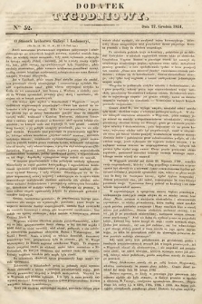Dodatek Tygodniowy przy Gazecie Lwowskiej. 1851, nr 52