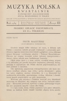 Muzyka Polska : kwartalnik poświęcony zagadnieniom życia muzycznego w Polsce : organ Towarzystwa Wydawniczego Muzyki Polskiej. 1934, z. 3
