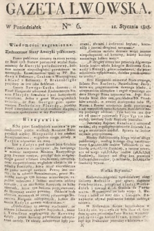 Gazeta Lwowska. 1818, nr 6