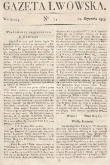 Gazeta Lwowska. 1818, nr 7