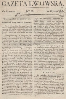 Gazeta Lwowska. 1818, nr 12