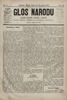 Głos Narodu : dziennik polityczny, społeczny i literacki. 1894, nr 8