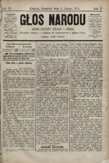 Głos Narodu : dziennik polityczny, społeczny i literacki. 1894, nr 25