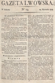 Gazeta Lwowska. 1818, nr 13