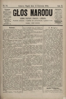 Głos Narodu : dziennik polityczny, społeczny i literacki. 1894, nr 83