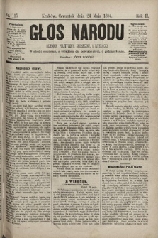 Głos Narodu : dziennik polityczny, społeczny i literacki. 1894, nr 115