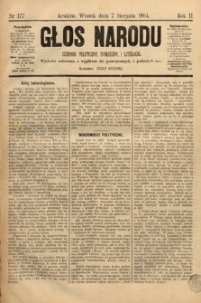 Głos Narodu : dziennik polityczny, społeczny i literacki. 1894, nr 177
