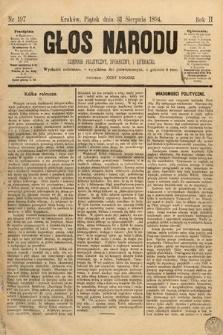 Głos Narodu : dziennik polityczny, społeczny i literacki. 1894, nr 197