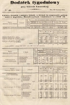 Dodatek Tygodniowy przy Gazecie Lwowskiej. 1854, nr 23