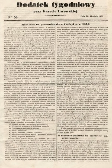 Dodatek Tygodniowy przy Gazecie Lwowskiej. 1854, nr 50