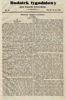 Dodatek Tygodniowy przy Gazecie Lwowskiej. 1855, nr 3