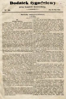 Dodatek Tygodniowy przy Gazecie Lwowskiej. 1855, nr 20