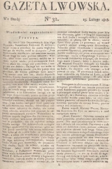 Gazeta Lwowska. 1818, nr 31