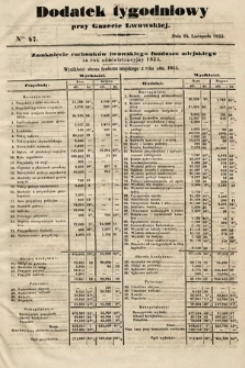 Dodatek Tygodniowy przy Gazecie Lwowskiej. 1855, nr 47