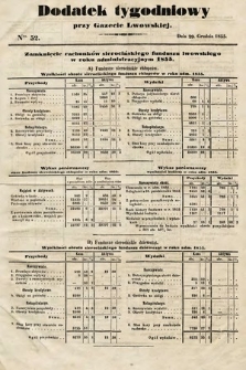 Dodatek Tygodniowy przy Gazecie Lwowskiej. 1855, nr 52