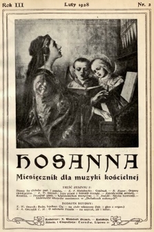 Hosanna : miesięcznik dla muzyki kościelnej. 1928, nr 2