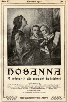 Hosanna : miesięcznik dla muzyki kościelnej. 1928, nr 4