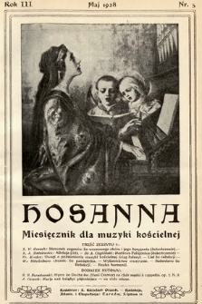 Hosanna : miesięcznik dla muzyki kościelnej. 1928, nr 5