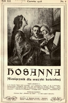 Hosanna : miesięcznik dla muzyki kościelnej. 1928, nr 6