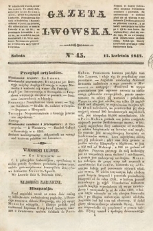 Gazeta Lwowska. 1847, nr 45