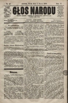 Głos Narodu. 1898, nr 49