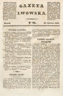 Gazeta Lwowska. 1847, nr 71