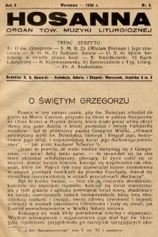 Hosanna : dwumiesięcznik muzyki kościelnej : organ Tow. Muzyki Liturgicznej. 1935, nr 2