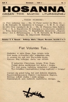 Hosanna : dwumiesięcznik muzyki kościelnej : organ Tow. Muzyki Liturgicznej. 1935, nr 5