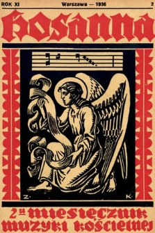 Hosanna : dwumiesięcznik muzyki kościelnej : organ Tow. Muzyki Liturgicznej. 1936, nr 2