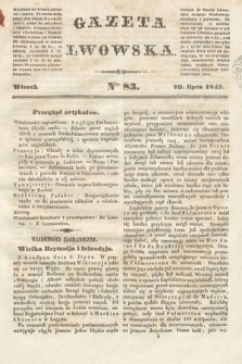 Gazeta Lwowska. 1847, nr 83
