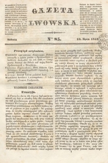 Gazeta Lwowska. 1847, nr 85